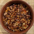 El cooksnap de Caleb Vela cuando hizo Cazuela de tempeh.