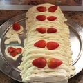 El cooksnap de Alexandra Vitola cuando hizo Pionono con crema y frutillas.