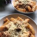 El cooksnap de @tesa.cuina cuando hizo Rigatoni con "salsa de carne insuperable".