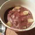zabin's cooksnap of when they made Pear and chocolate pudding.