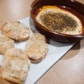 El cooksnap de MariadeGrazia cuando hizo Provolone acompañado de pan de ajo.