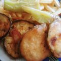 Cooksnap από Cannibal Leod στη συνταγή Τηγανητά 🍆🍅 με κουρκούτι μπύρας, γλύκισμα!😋