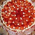 El cooksnap de Monica Carrizo cuando hizo Tarta de frutillas y chantilly con espejo de frambuesas.