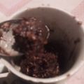 El cooksnap de Salo Ballesta cuando hizo Brownie en el microondas.