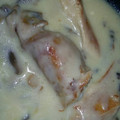 El cooksnap de Carol Guerra cuando hizo Pollo en salsa de hongos.