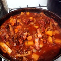 El cooksnap de Claudio Mariano García cuando hizo Guiso de lentejas completito.
