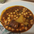 El cooksnap de Alberto Fernández cuando hizo Potaje de garbanzos simple.