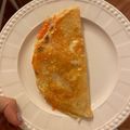 El cooksnap de poramoralhambre cuando hizo Tortilla con costra de queso rellena de huevo con verduras.
