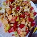 Misbah Rasheed Qureshì's cooksnap of when they made Fruit Chaat.