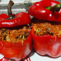 El cooksnap de Maribel cuando hizo Pimientos rellenos de carne y nata.