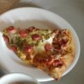 El cooksnap de Eleana Giler cuando hizo Pizza cuatro quesos y salsa boloñesa al carbón.
