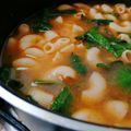 El cooksnap de Bibi García cuando hizo Sopa de coditos con espinacas.