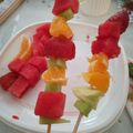 El cooksnap de Paula Mtnez cuando hizo Brocheta de fruta fresca.