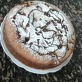 El cooksnap de Cele Veuthey cuando hizo Torta  de banana en licuadora sin manteca con corazón de dulce de leche🍌.