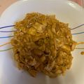 El cooksnap de angela cuando hizo Pollo con almendras con Monsieur Cuisine o Thermomix.