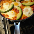 Adrian Gould's cooksnap of when they made Huevos Rancheros (Spicy Mexican breakfast / brunch).
