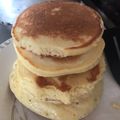 El cooksnap de Mica Cardoso cuando hizo Hotcakes de naranja rellenos con dulce de leche🤤.