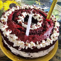 El cooksnap de Bere Goncalves cuando hizo Torta Red Velvet.