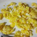 El cooksnap de Alejandra cuando hizo Huevos revueltos.