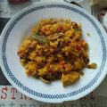 El cooksnap de Loli Nuñez cuando hizo Arroz meloso con verduras, champiñones y pollo.