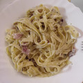 El cooksnap de Marta Jiménez-Bravo cuando hizo Espaguetis a la carbonara con nata líquida.