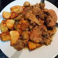 El cooksnap de Yo Misma cuando hizo Pollo a la cerveza y champiñones con guarnición de pimientos asados y arroz blanco.