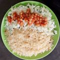 Yar Mama's cooksnap of when they made Jollof rice and coleslaw.