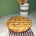 El cooksnap de Lizzie Aguirre cuando hizo Pie de pera.