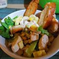 El cooksnap de juan becerra cuando hizo Ensalada César con pollo.