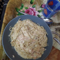 El cooksnap de vanne🤗 cuando hizo Espaguetis a la carbonara con salmón ahumado.