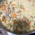 El cooksnap de Fabián de Valais cuando hizo Pollo al verdeo plus con papas a la crema.