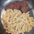 El cooksnap de Perla 🇦🇷 cuando hizo Fideos salteados con cebolla, puerro, verdeo, huevo, tomate y casancrem.