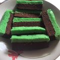 Cooksnap dari Nanik Itchu Mamahna Tredee untuk resep Brownis kukus coklat pandan