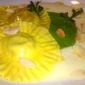 il Serena Delfi quando ha preparato Raviolo classico con zucca su crema di cavolfiore, zucchine e mandorle