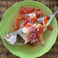 Cooksnap dari Delia Rahma untuk resep Ikan kembung kukus kuah asam pedas