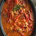 El cooksnap de Nuria García Fernández cuando hizo Cangrejos de río en salsa picante.