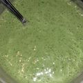 El cooksnap de leslie cuando hizo Salsa de ajo/cilantro.
