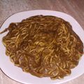 El cooksnap de Elena C cuando hizo Espaguetis con salsa de espinacas.
