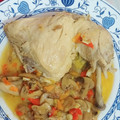 El cooksnap de Merche MR cuando hizo Contramuslos de pollo en salsa de champiñón y pimiento rojo.