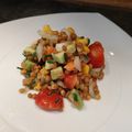 El cooksnap de Maurice Colmener cuando hizo Ensalada de lentejas en salsa de mostaza y miel 🍯.