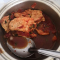El cooksnap de EFIGENIA cuando hizo Carne de puerco a la mexicana, con chorizo.