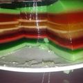 El cooksnap de Danny cole cuando hizo Gelatina arcoiris con frutas.