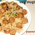 Poonam Singh's cooksnap of when they made Shahi Soya /Nutrela Pulao.