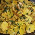 Bushra Mazhar's cooksnap of when they made Aloo ki Bhujiya.