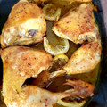 El cooksnap de Carlos Moreno cuando hizo Muslos de pollo asados al limón con pimiento asado.