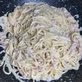 El cooksnap de Anabel LB cuando hizo Carbonara rápida.