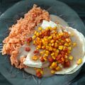 El cooksnap de Idalia Sixtos cuando hizo Enfrijoladas de queso de cabra con elote y chorizo vegetariano.
