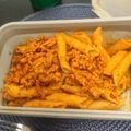 El cooksnap de Almudena Collado cuando hizo Macarrones con carne picada, bacon, huevo.