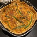 El cooksnap de Ryan Wilkinson cuando hizo Quiche de pollo con verduras.