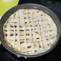 El cooksnap de B cuando hizo Pastel con nueces, pasas, manzanas y cabello de ángel.